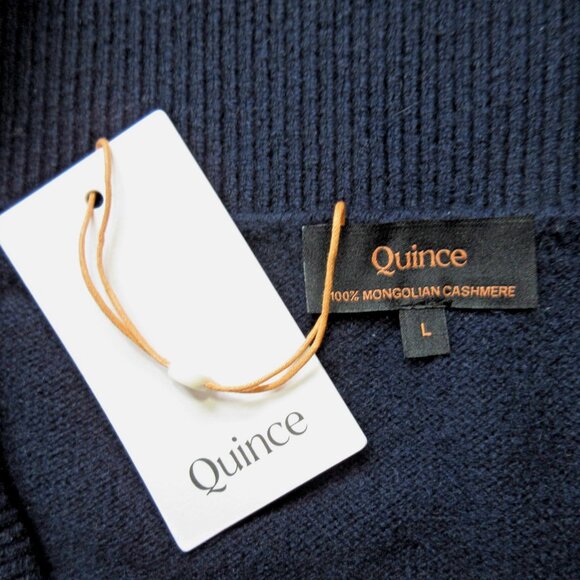 NWT Quince Mongolian Cashmere Fitted Midi in Navy Blue Knit Sweater Skirt L - Picture 7 of 7